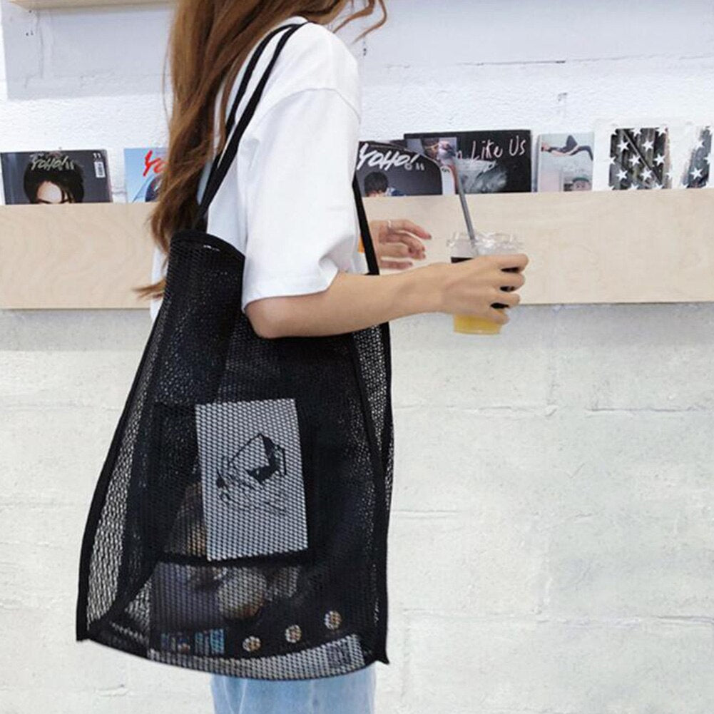 Large Mesh Beach Tote Bags - Nxt Moda