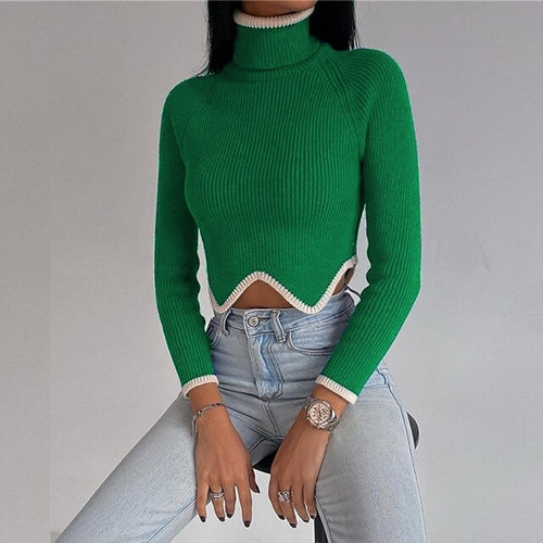 Women Crown Turtleneck Sweater - Nxt Moda