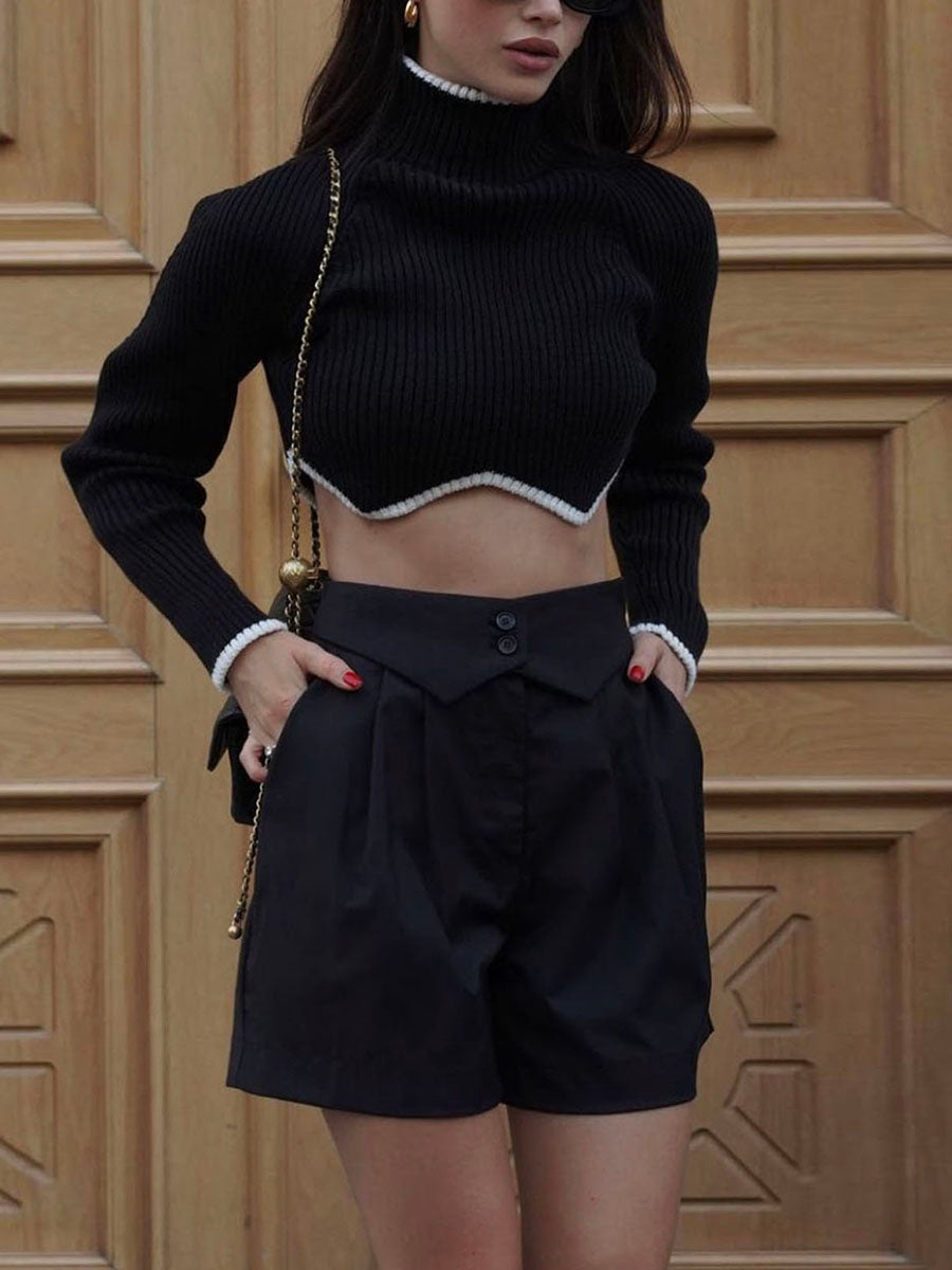 Women Crown Turtleneck Sweater - Nxt Moda