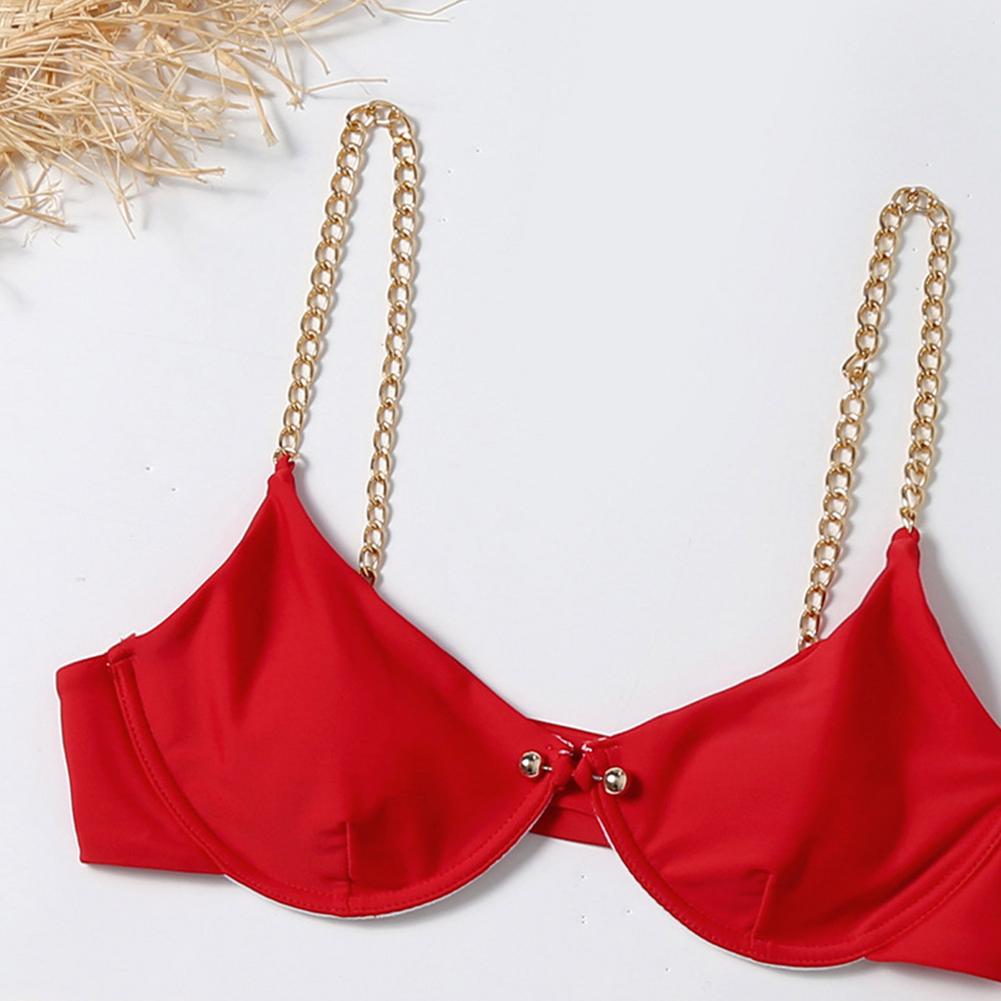Two Piece Leopard Red | Red Leopard Women Bikini | Bikini Set - Nxt Moda