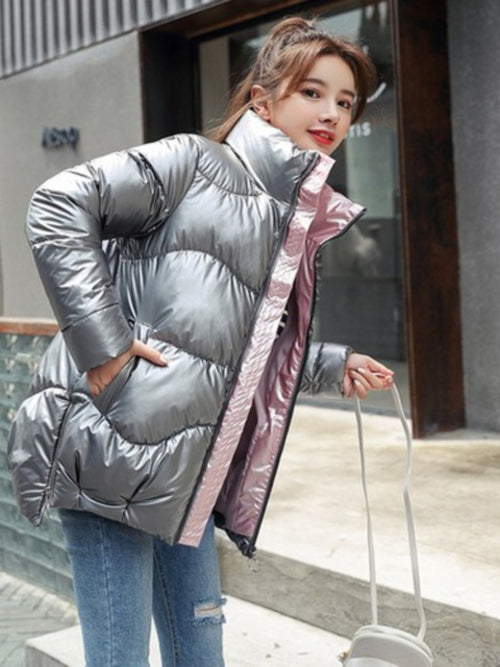 Light-reflecting Parka Short Padded Jacket - Nxt Moda