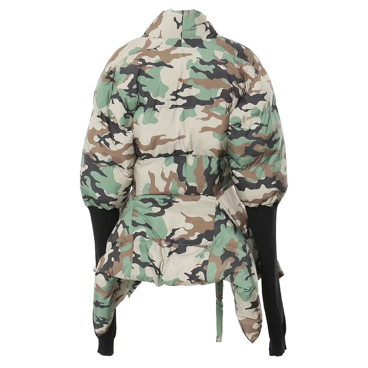 Knitted Quilted Parka Puffer Jacket
