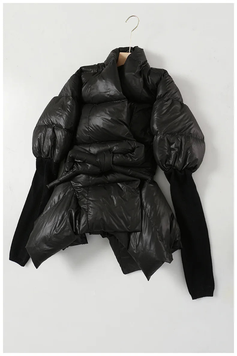 Knitted Quilted Parka Puffer Jacket