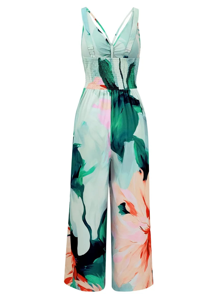 Floral Loose Women Jumpsuit - Nxt Moda