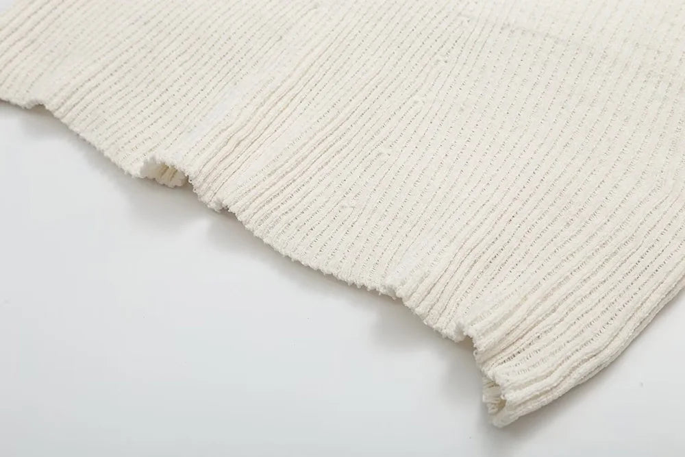 Ribbed Knit A-Line Sweater Winter Dress