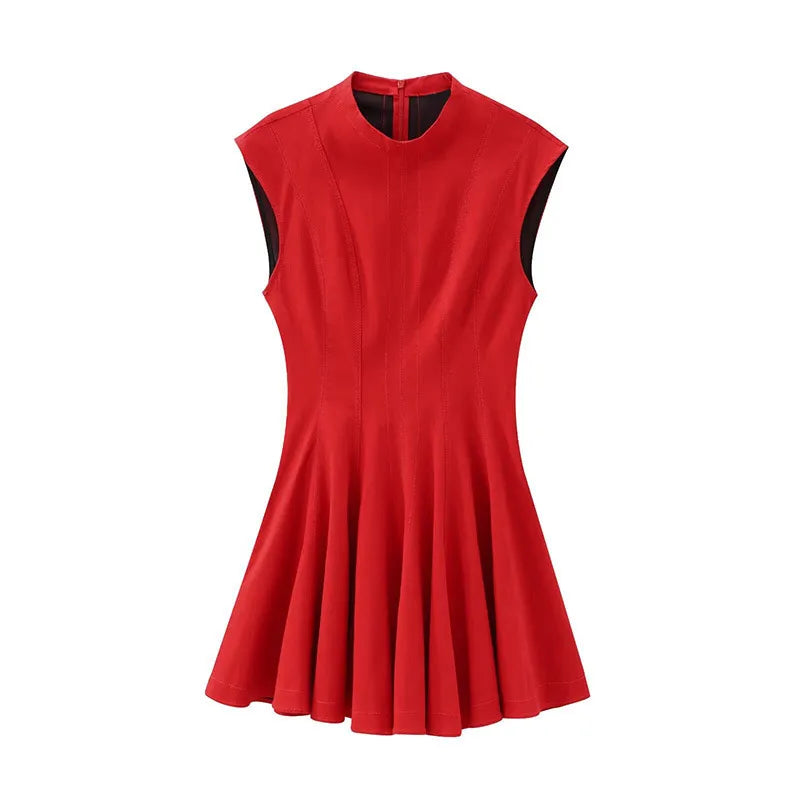 Women's Y2K Pleated Sleeveless Mini Dress