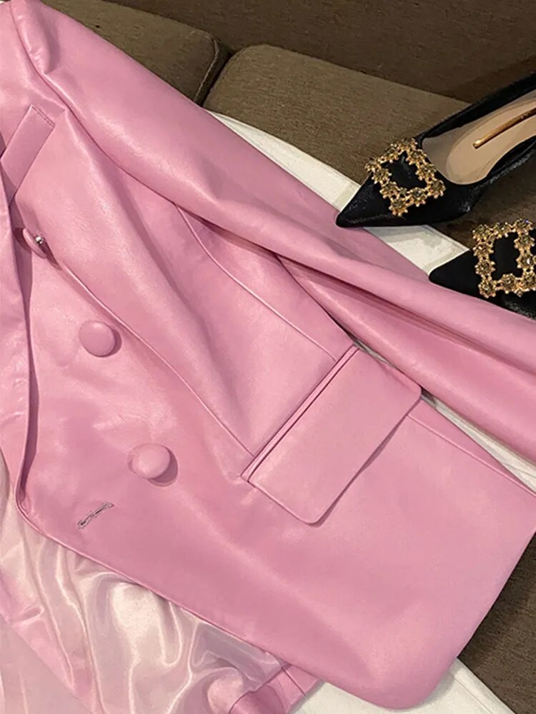 Lautaro In Style Pleather Blazer - Nxt Moda