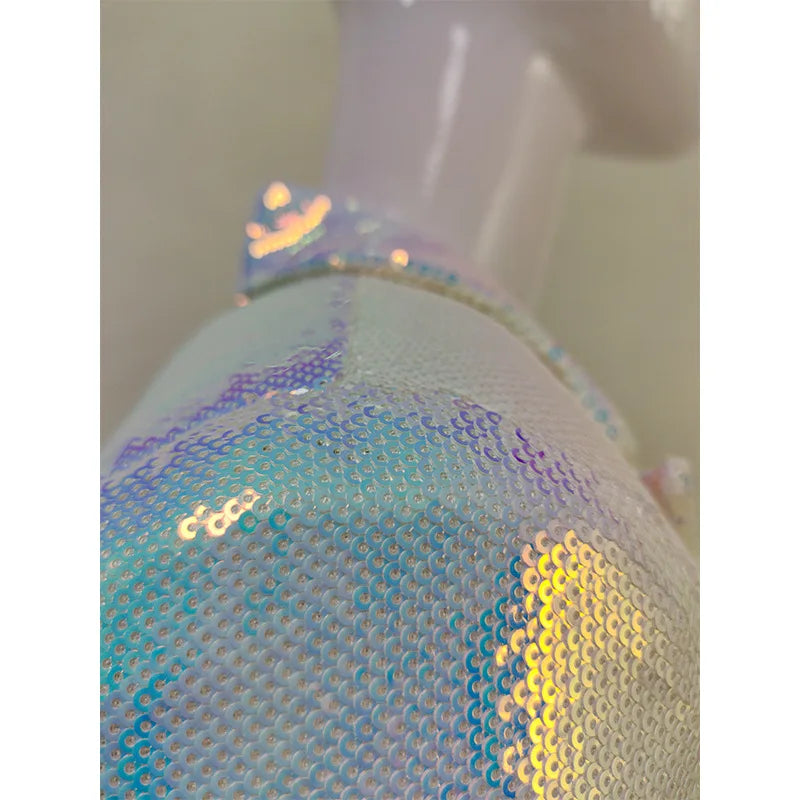 High Street Sequined Single-Button Blazer & Shorts Set - Nxt Moda