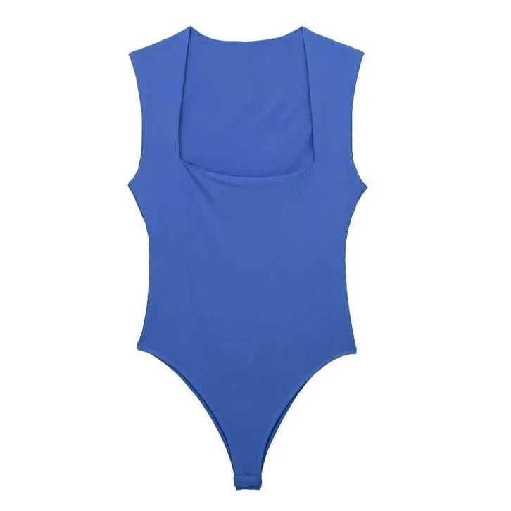 Square Collar Bodysuit - Nxt Moda