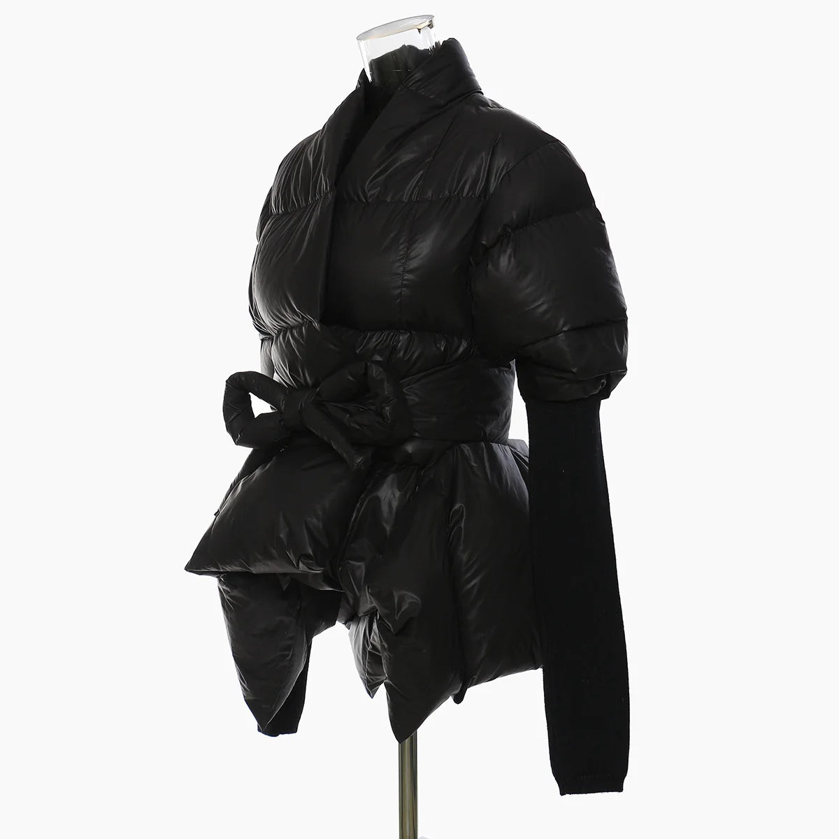 Knitted Quilted Parka Puffer Jacket