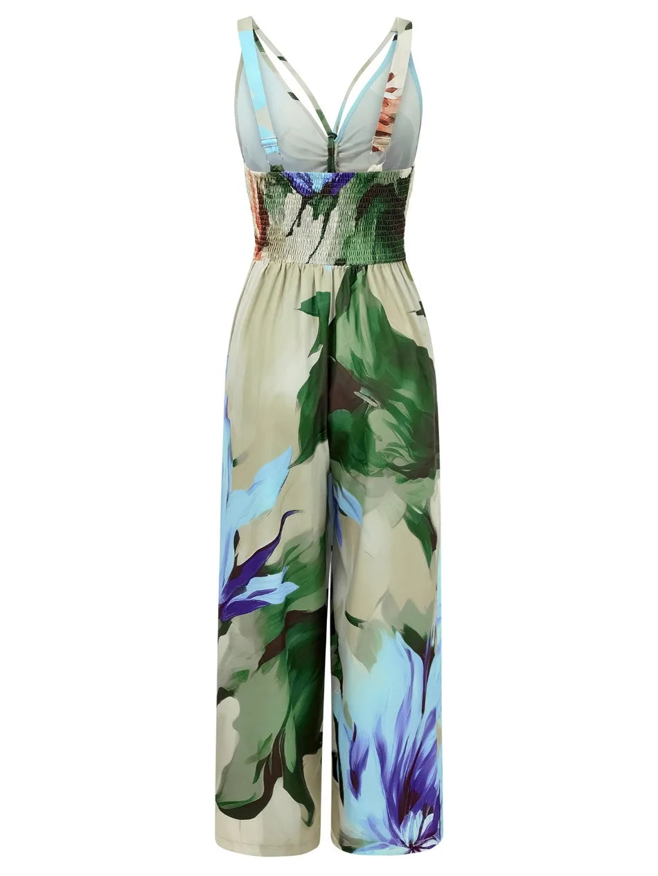 Floral Loose Women Jumpsuit - Nxt Moda