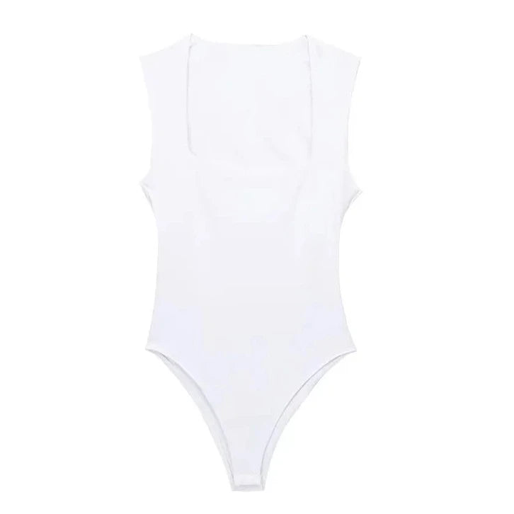 Square Collar Bodysuit - Nxt Moda