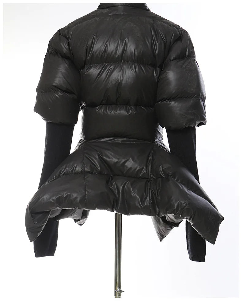 Knitted Quilted Parka Puffer Jacket