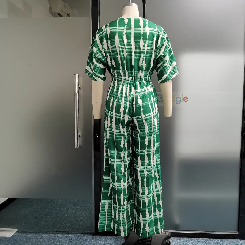 Loose Tie Dye Print Jumpsuit - Nxt Moda