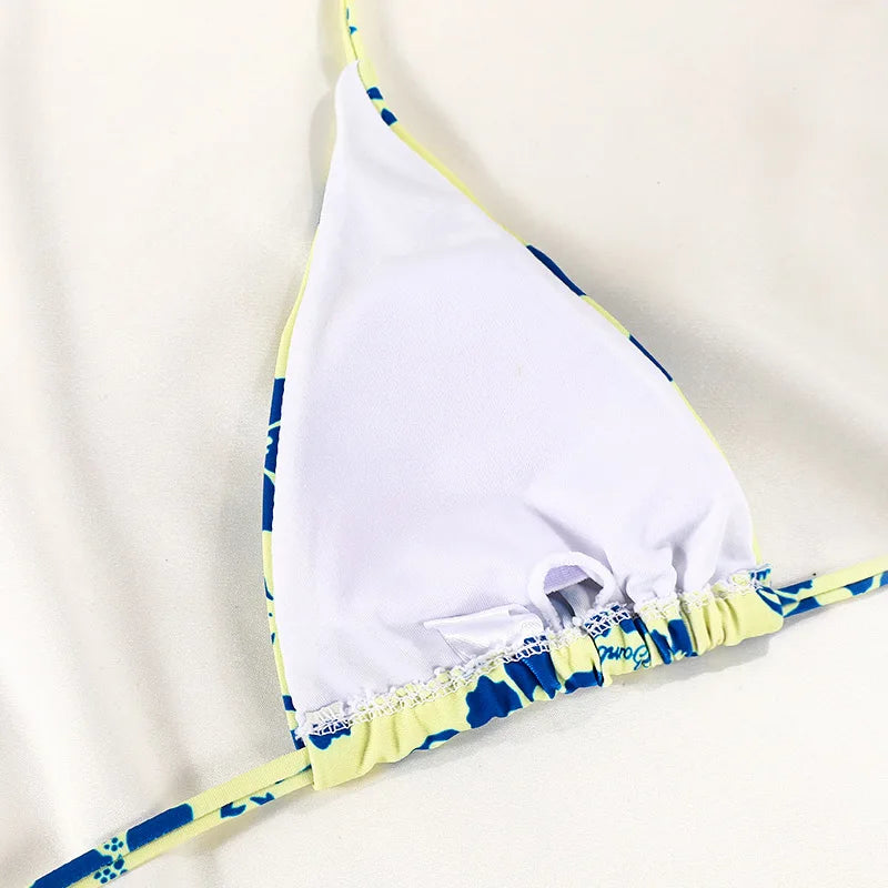 Triangle Cut Out Bikini Set - Nxt Moda