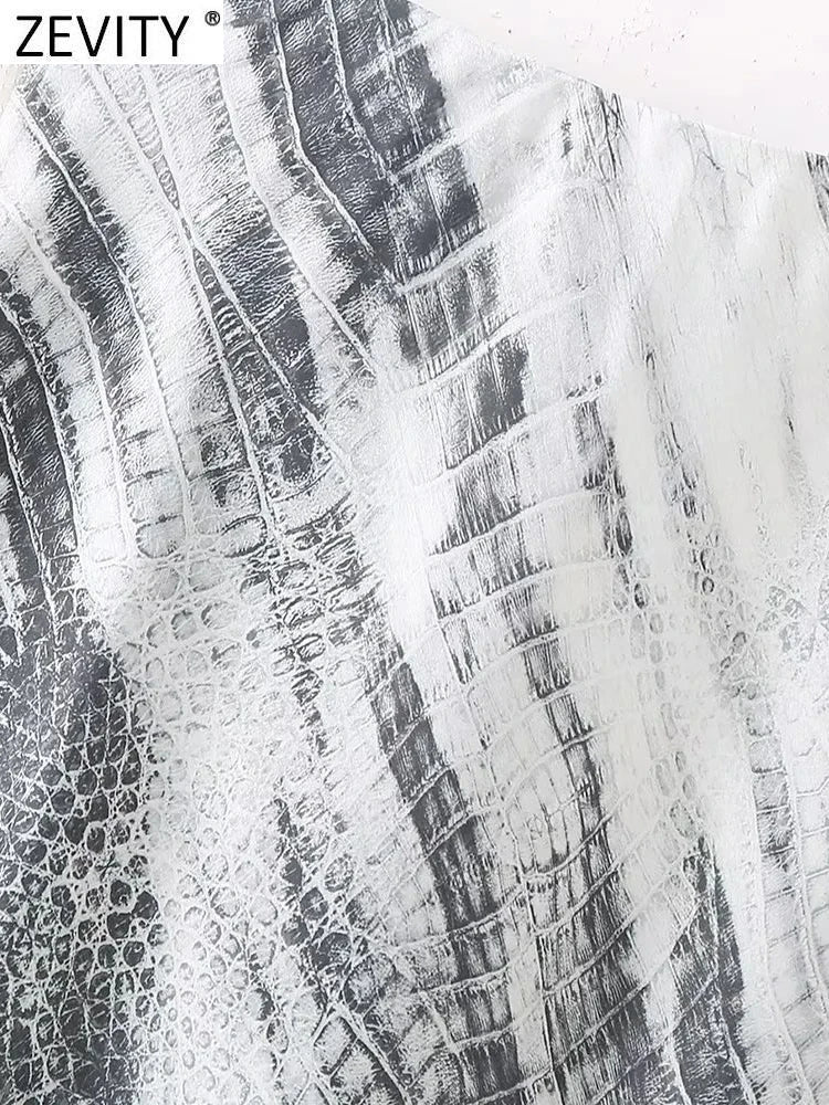 ZEVITY Snake Skin Print Midi Skirt - Nxt Moda