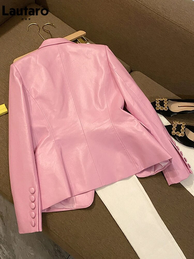 Lautaro In Style Pleather Blazer - Nxt Moda