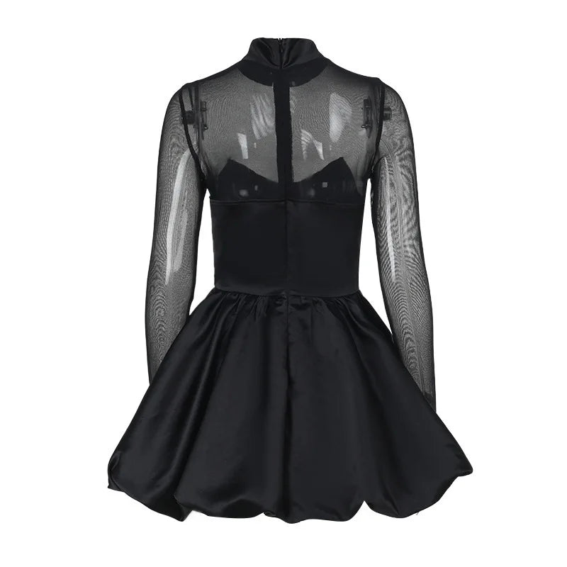 Olivia Sheer A-Line Mini Dress