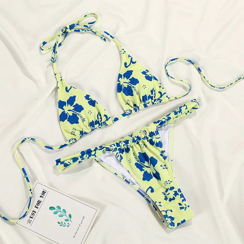 Triangle Cut Out Bikini Set - Nxt Moda