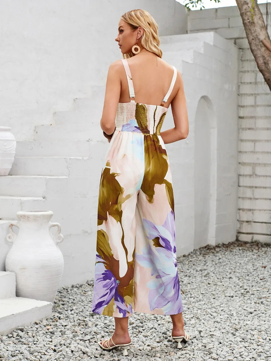 Floral Loose Women Jumpsuit - Nxt Moda