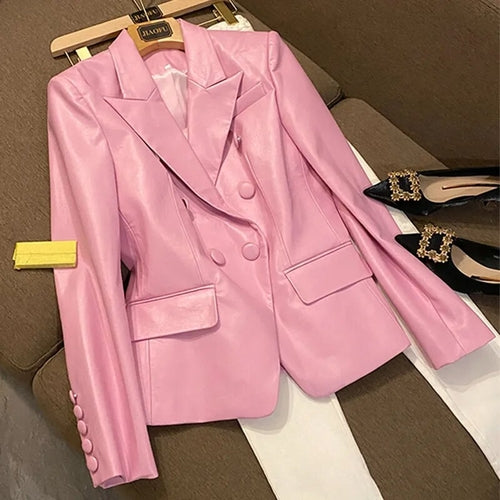 Lautaro In Style Pleather Blazer - Nxt Moda
