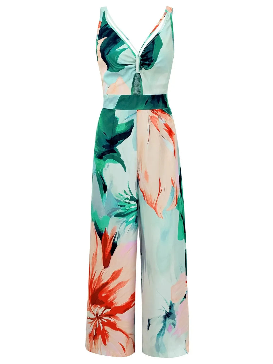 Floral Loose Women Jumpsuit - Nxt Moda