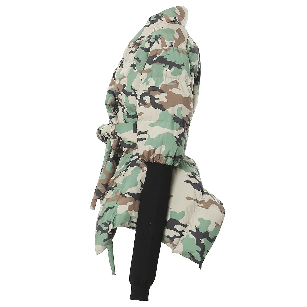 Knitted Quilted Parka Puffer Jacket