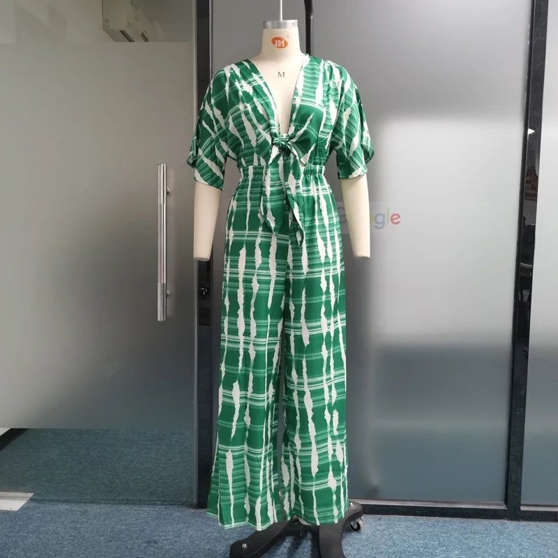 Loose Tie Dye Print Jumpsuit - Nxt Moda