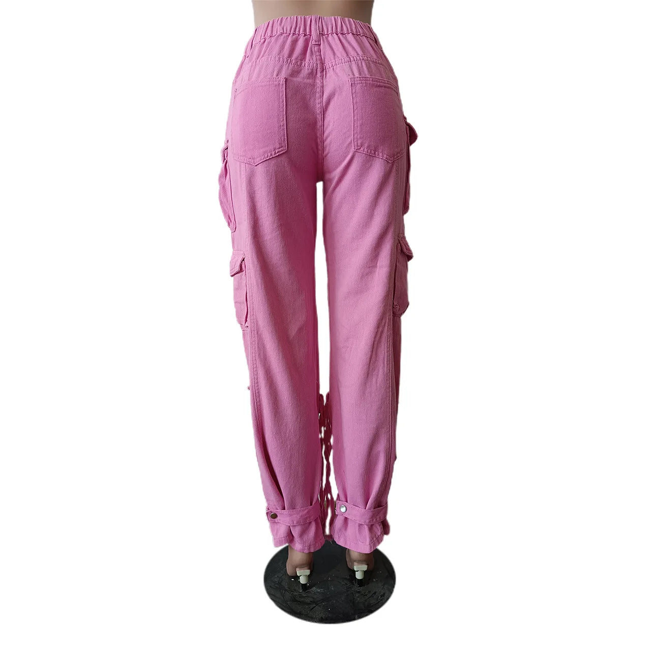 Women's Vintage Cargo Jeans Wide Leg Denim Pants