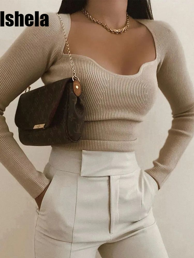 Fit Knit Long Sleeve Sweater - Nxt Moda