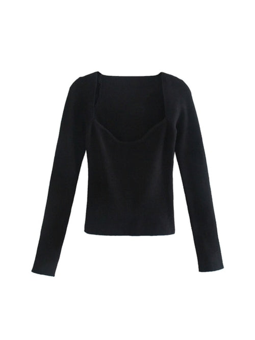 Fit Knit Long Sleeve Sweater - Nxt Moda