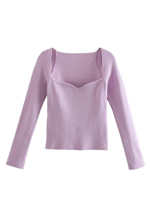 Fit Knit Long Sleeve Sweater - Nxt Moda