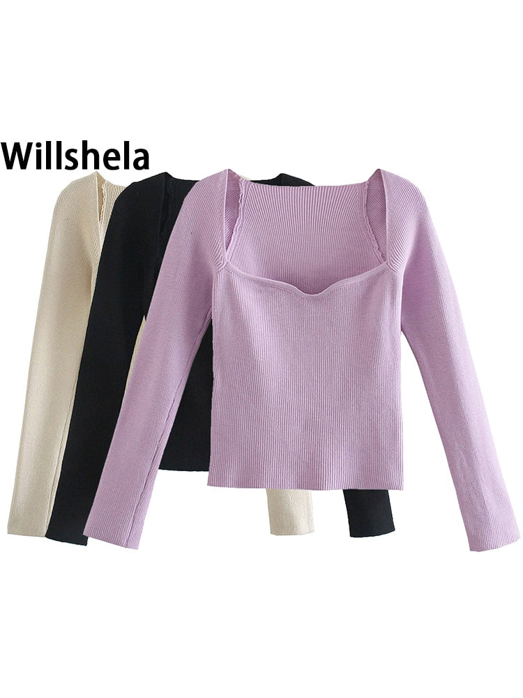Fit Knit Long Sleeve Sweater - Nxt Moda