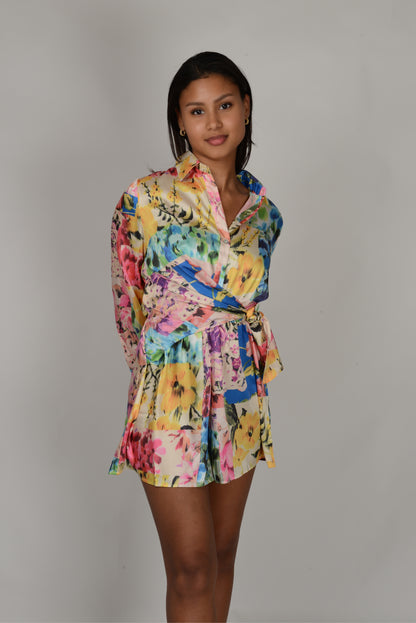 Floral Boho Tie Romper - Nxt Moda