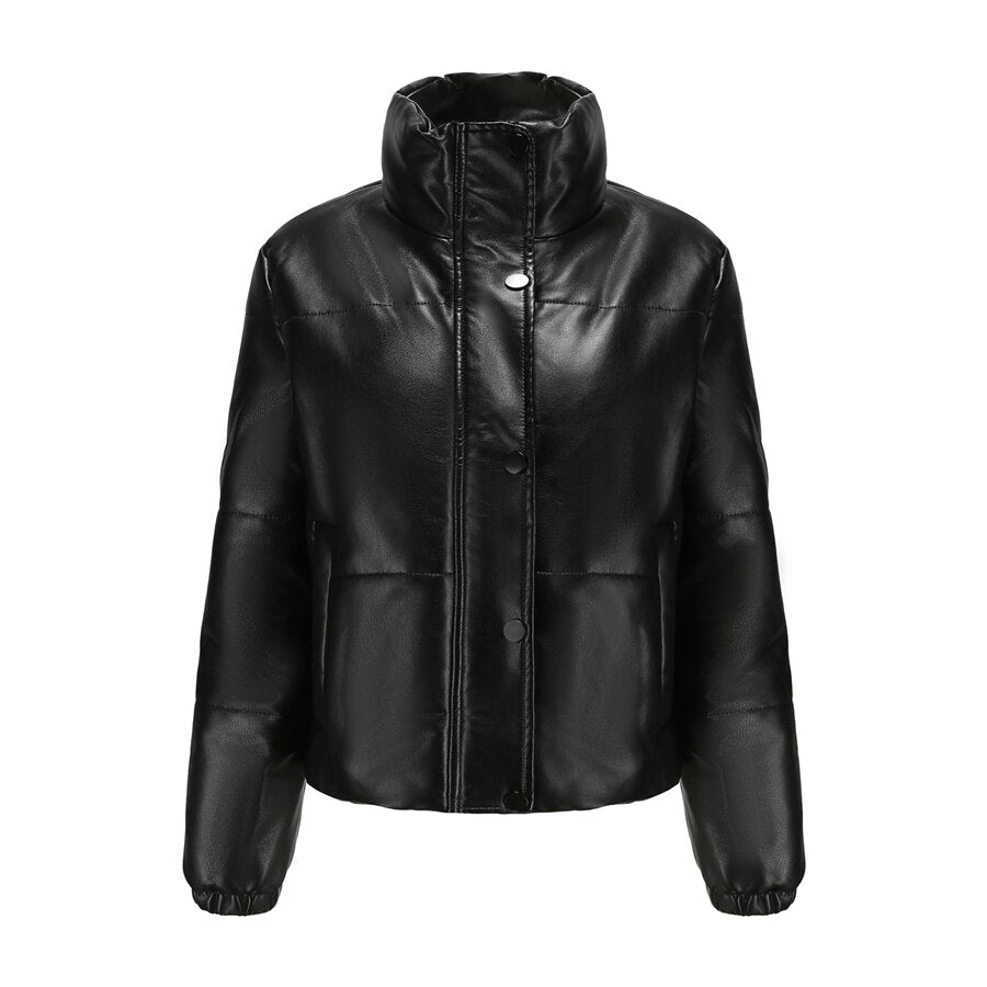 Fashion Bomber PU Leather Jacket - Nxt Moda