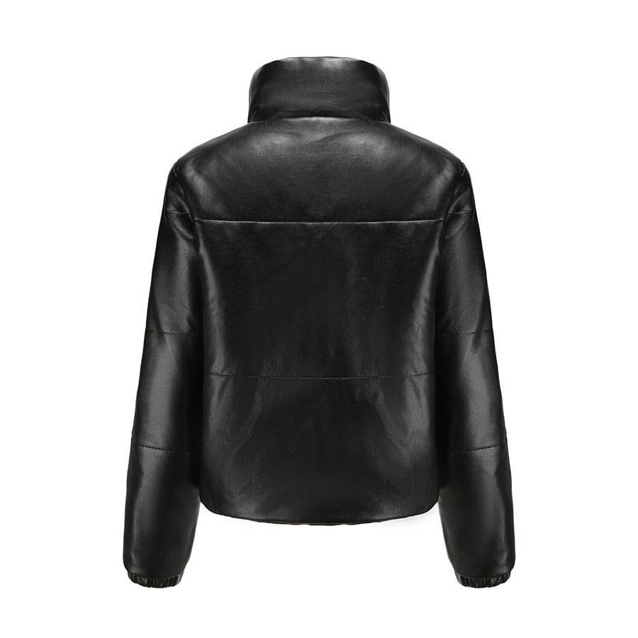 Fashion Bomber PU Leather Jacket - Nxt Moda