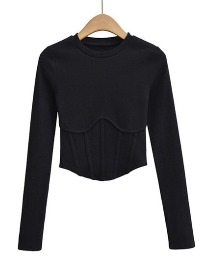 Duoperi Knitted Cropped Shirt - Nxt Moda