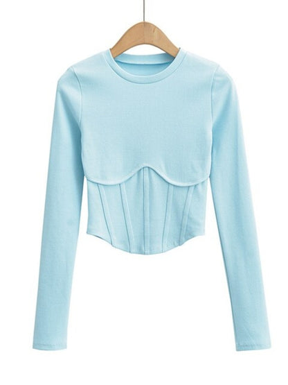Duoperi Knitted Cropped Shirt - Nxt Moda