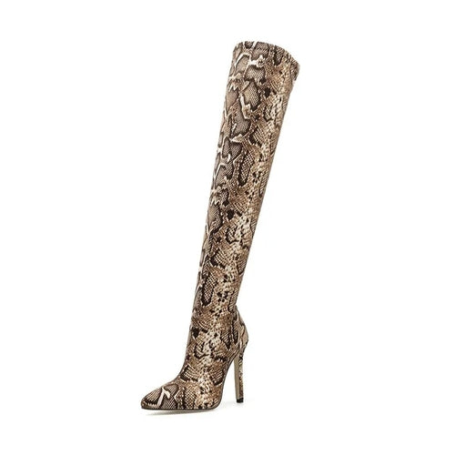 Pensamiento Sexy Snake Thigh high Boots - Nxt Moda