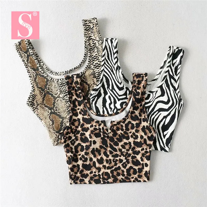 Summer Fashion Animal Pattern Crop Tops - Nxt Moda