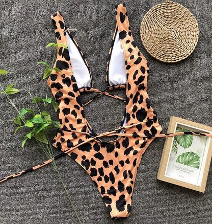 Sexy Print Bandage Monokini - Nxt Moda