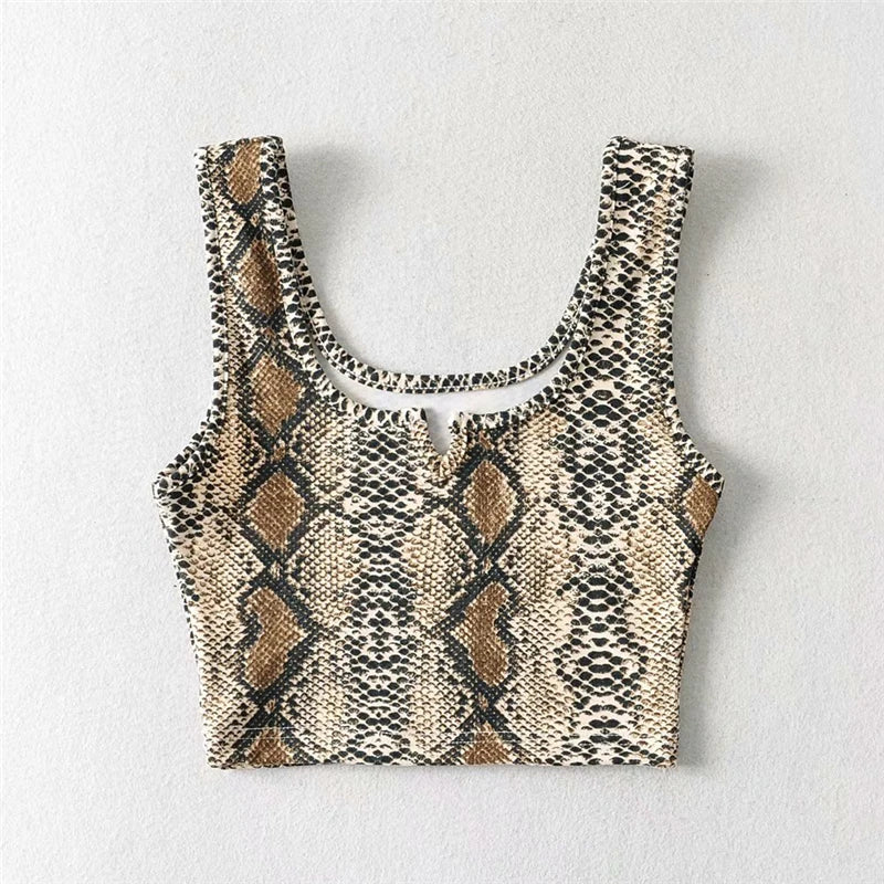 Summer Fashion Animal Pattern Crop Tops - Nxt Moda