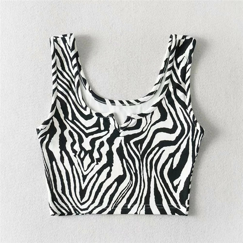 Summer Fashion Animal Pattern Crop Tops - Nxt Moda