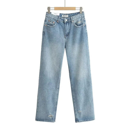 Joskaa Long Denim High street Pants - Nxt Moda