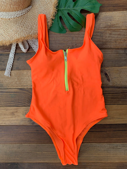 Women's Zip Up One Piece Bikini - Nxt Moda