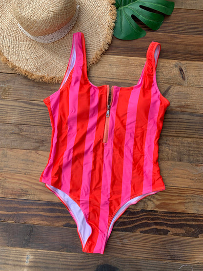 Women's Zip Up One Piece Bikini - Nxt Moda