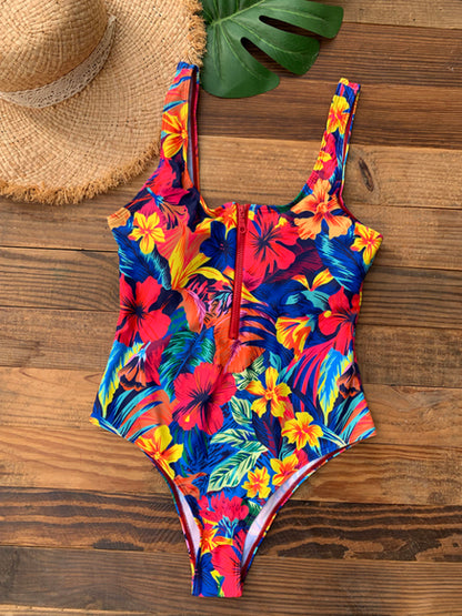 Women's Zip Up One Piece Bikini - Nxt Moda