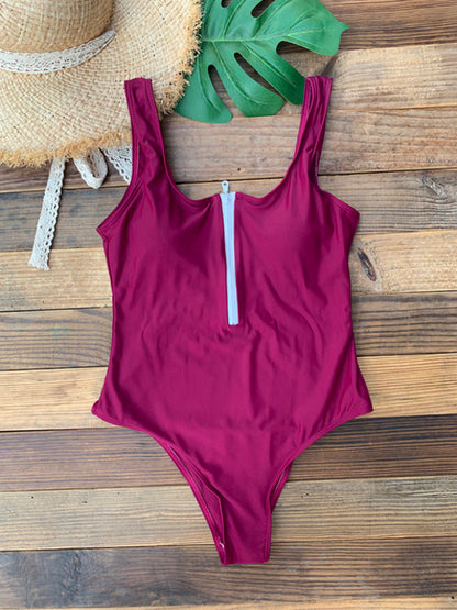 Women's Zip Up One Piece Bikini - Nxt Moda