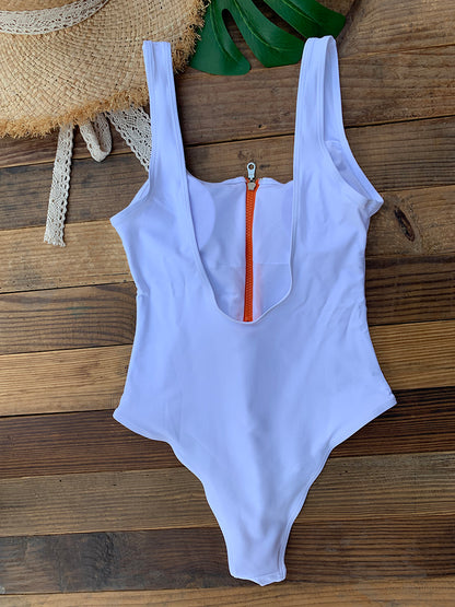 Women's Zip Up One Piece Bikini - Nxt Moda