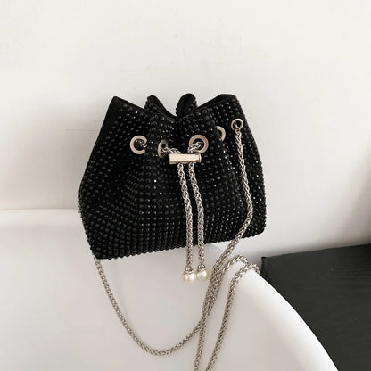 Rhinestone Bucket Bag - Nxt Moda